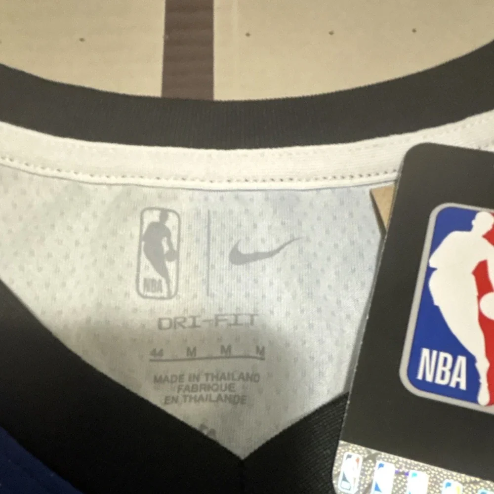 Nike NBA Brooklyn Nets Black Blue Gray Red Basketball Jersey Size 44 M